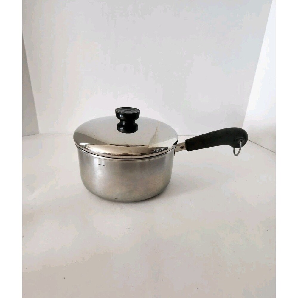 Revere Ware 2 Qt 89-A Tri-Ply Saucepan Pot & Lid Stainless Steel Disc Bottom SEE